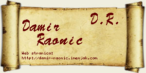 Damir Raonić vizit kartica